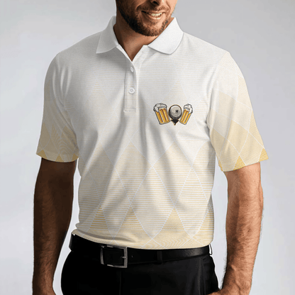 Men Golf Polo Shirt - I Drink I Drive And I Know Things Argyle Pattern Golf Polo Shirt, Golf Shirt For Beer Lovers, Best Gift For Men - Amzanimalsgift