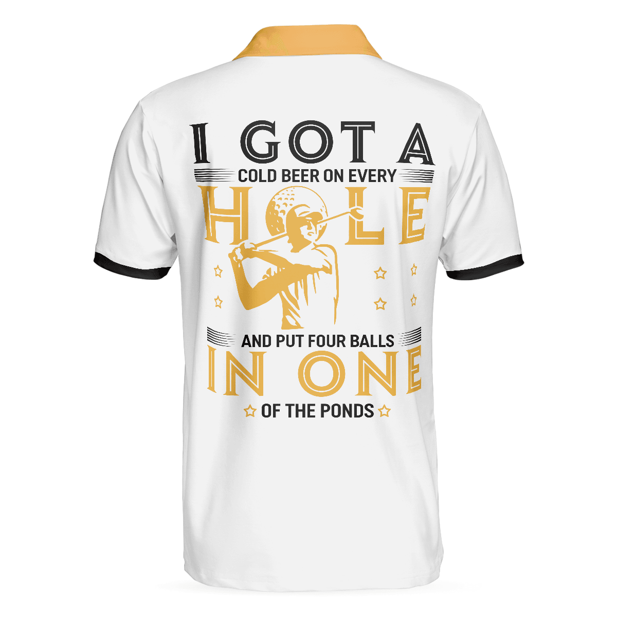 Men Golf Polo Shirt - I Got A Cold Beer On Every Hole Polo Shirt, Best Golf Shirt For Men, Golf Shirt For Beer Lovers - Amzanimalsgift