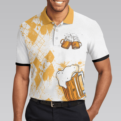 Men Golf Polo Shirt - I Got A Cold Beer On Every Hole Polo Shirt, Best Golf Shirt For Men, Golf Shirt For Beer Lovers - Amzanimalsgift