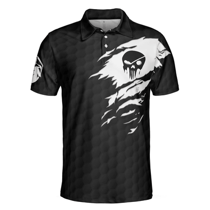 Men Golf Polo Shirt - I'm A Golf Pro Golf Polo Shirt, Black And White Skull Golf Shirt, Basic Golf Sayings Shirt For Men, Golfers - Amzanimalsgift