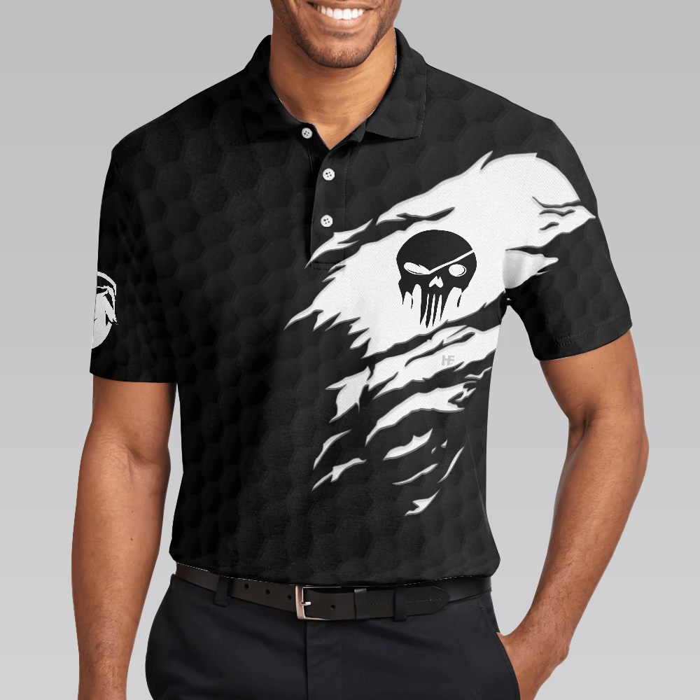 Men Golf Polo Shirt - I'm A Golf Pro Golf Polo Shirt, Black And White Skull Golf Shirt, Basic Golf Sayings Shirt For Men, Golfers - Amzanimalsgift