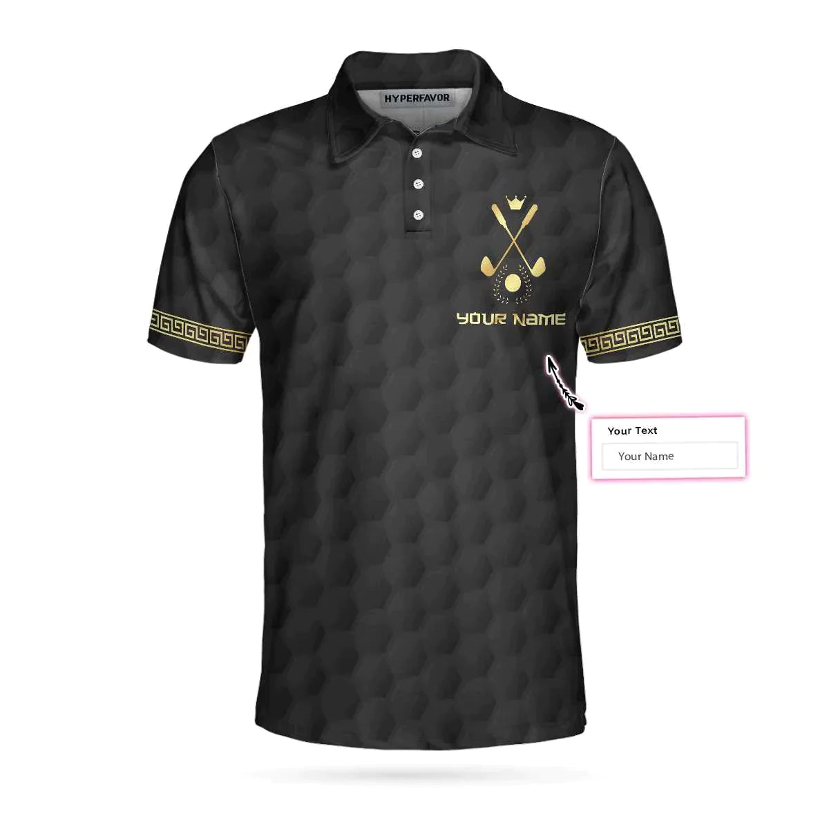 Men Golf Polo Shirt - King Of Golf Custom Polo Shirt, Personalized Black Golf Ball Pattern Ball Clubs Men Polo Shirt - Perfect Polo Shirt For Men, Golfers - Amzanimalsgift