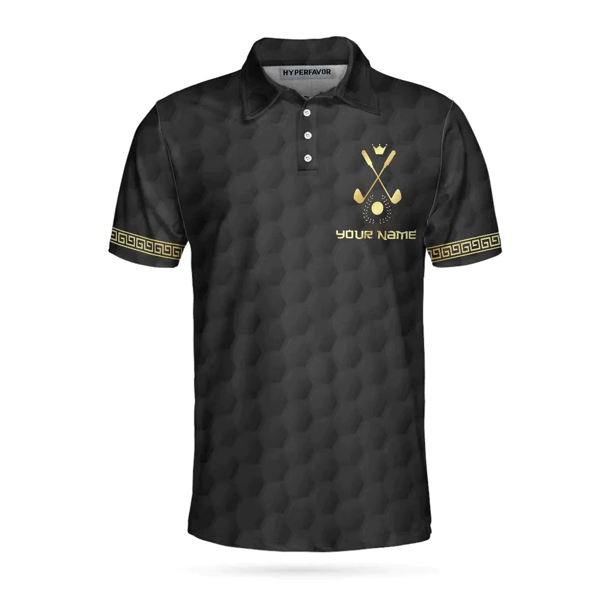 Men Golf Polo Shirt - King Of Golf Custom Polo Shirt, Personalized Black Golf Ball Pattern Ball Clubs Men Polo Shirt - Perfect Polo Shirt For Men, Golfers - Amzanimalsgift