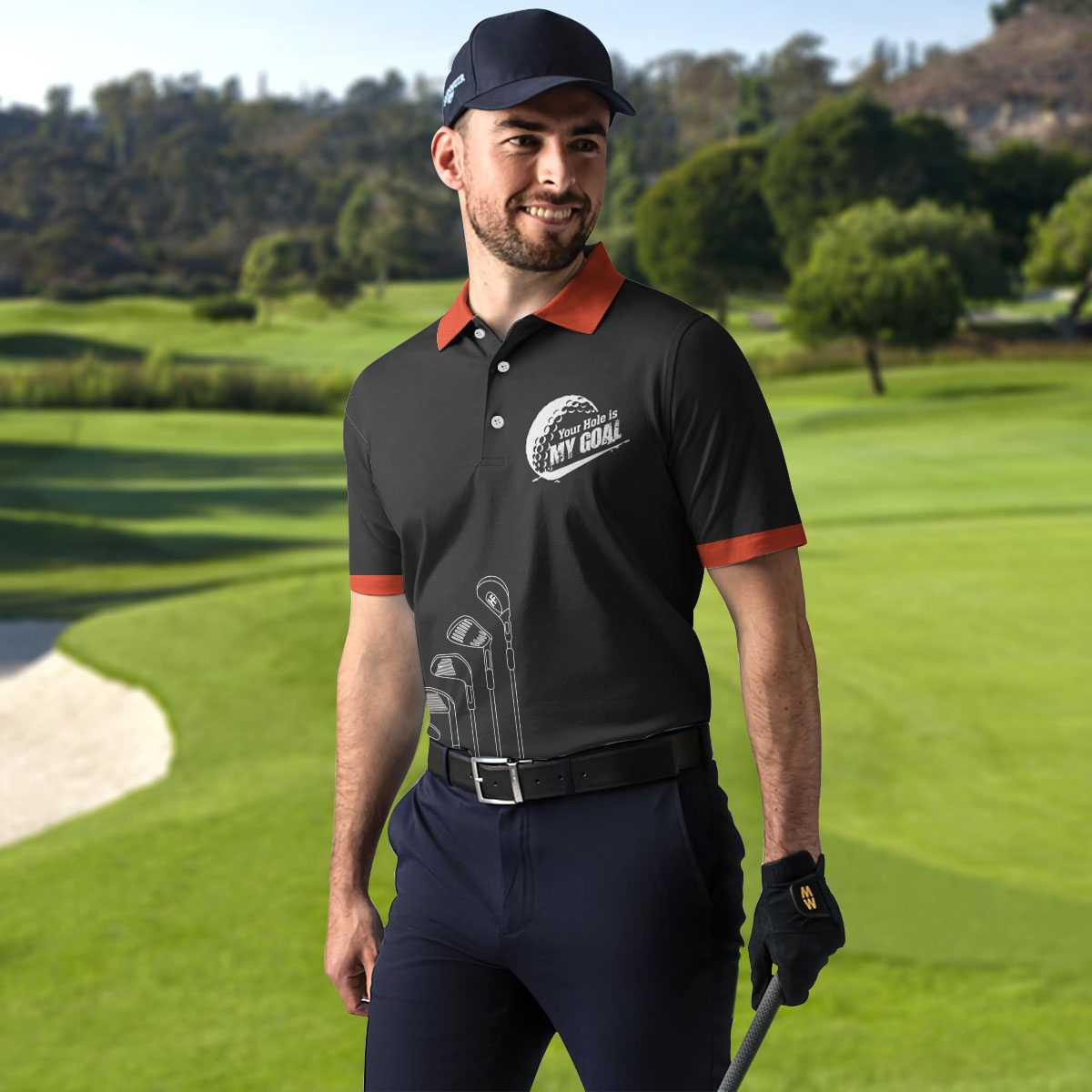 Men Golf Polo Shirt - Life Is Full Of Important Choices Golf Clubs Polo Shirt, Your Hole Is My Goal Polo Shirt - Perfect Polo Shirt For Men - Amzanimalsgift