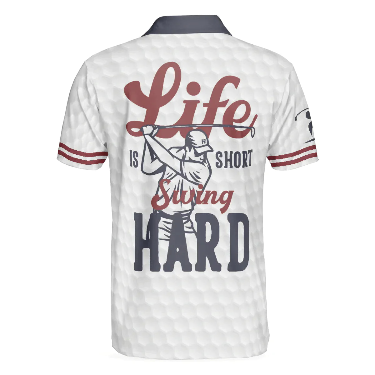 Men Golf Polo Shirt - Life Is Short Swing Hard, Grey Argyle Men Golf Polo Shirt - Perfect Polo Shirt For Men, Golfers - Amzanimalsgift
