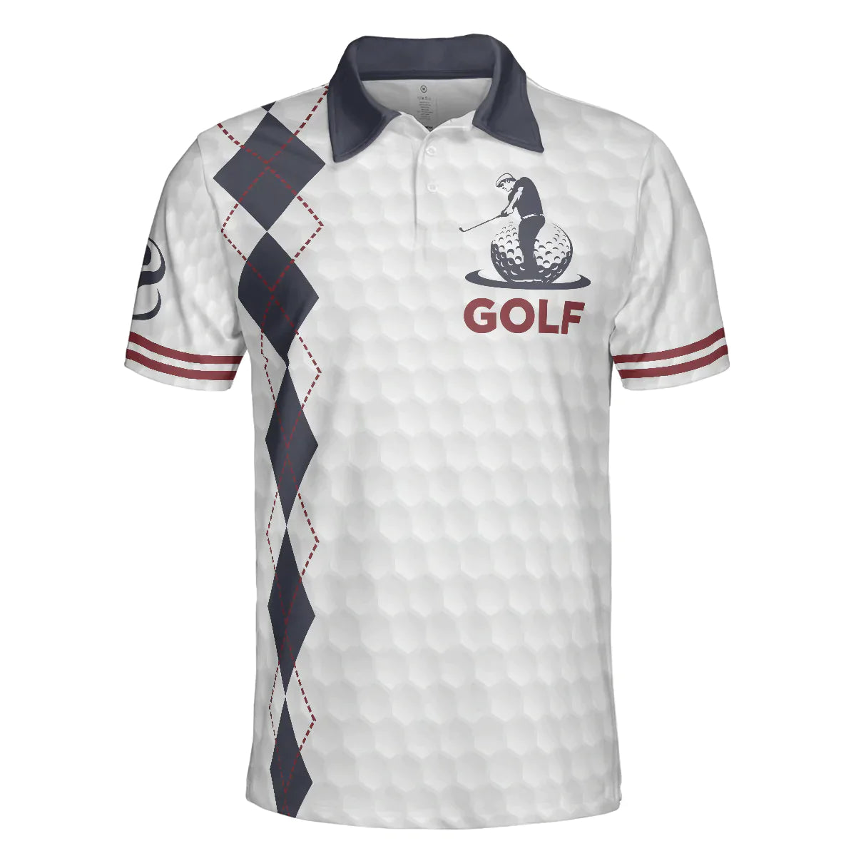 Men Golf Polo Shirt - Life Is Short Swing Hard, Grey Argyle Men Golf Polo Shirt - Perfect Polo Shirt For Men, Golfers - Amzanimalsgift