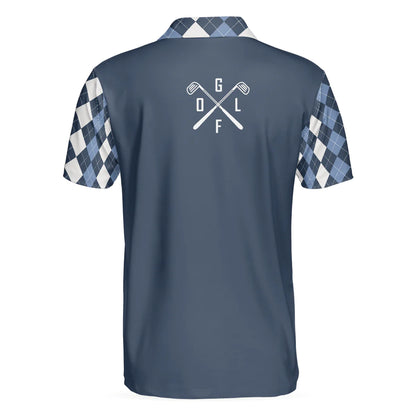 Men Golf Polo Shirt - Life Is Short Swing Hard Polo Shirt, Argyle Pattern Polo Shirt, Best Golf Shirt For Men, Golf Lover - Amzanimalsgift