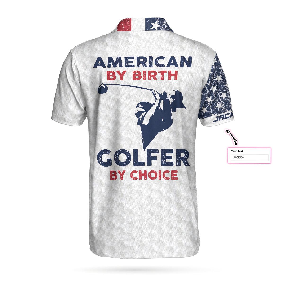 Men Golf Polo Shirt - Personalized American Flag 4th of july Golf Custom Polo Shirt, Customized Golfers Gift, American Flag - Perfect Gift For Men - Amzanimalsgift