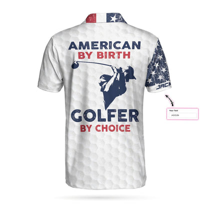 Men Golf Polo Shirt - Personalized American Flag 4th of july Golf Custom Polo Shirt, Customized Golfers Gift, American Flag - Perfect Gift For Men - Amzanimalsgift