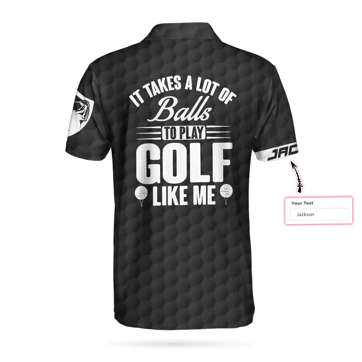 Men Golf Polo Shirt - Personalized American Flag Golf Polo Shirt, It Takes A Lot Of Balls Golfer Custom Shirt For Men, Golf Lover - Amzanimalsgift