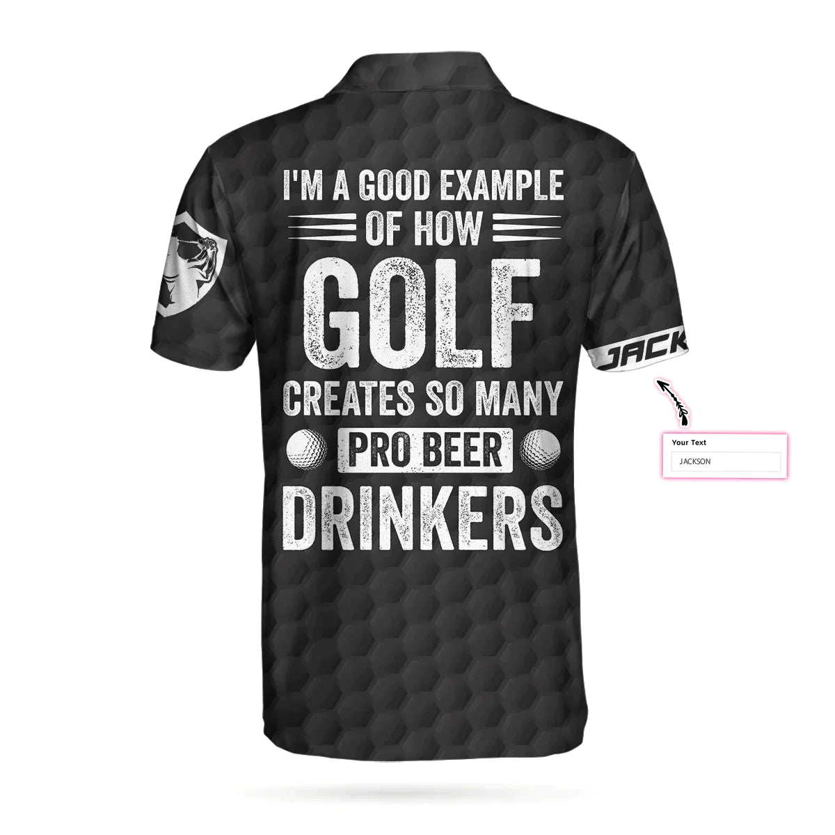 Men Golf Polo Shirt - Personalized Black American Flag Golf Men Polo Shirt, I'm A Golf Pro Custom Polo Shirt, Cool Gift For Golfers - Amzanimalsgift