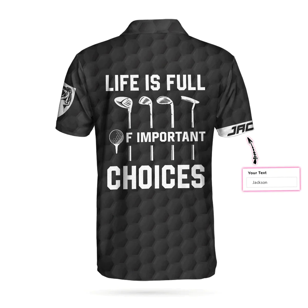 Men Golf Polo Shirt - Personalized Black American Flag Golf Men Polo Shirt, Life Is Full Of Important Choices Custom Shirt For Male, Golf Lover - Amzanimalsgift