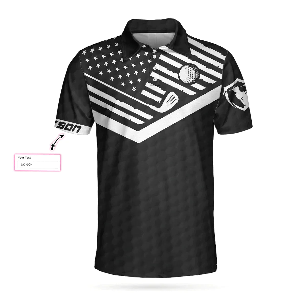 Men Golf Polo Shirt - Personalized Black Golf Pattern US Flag Men Polo Shirt, Life Is Full Of Important Choices New Custom Polo Shirt For Men - Amzanimalsgift