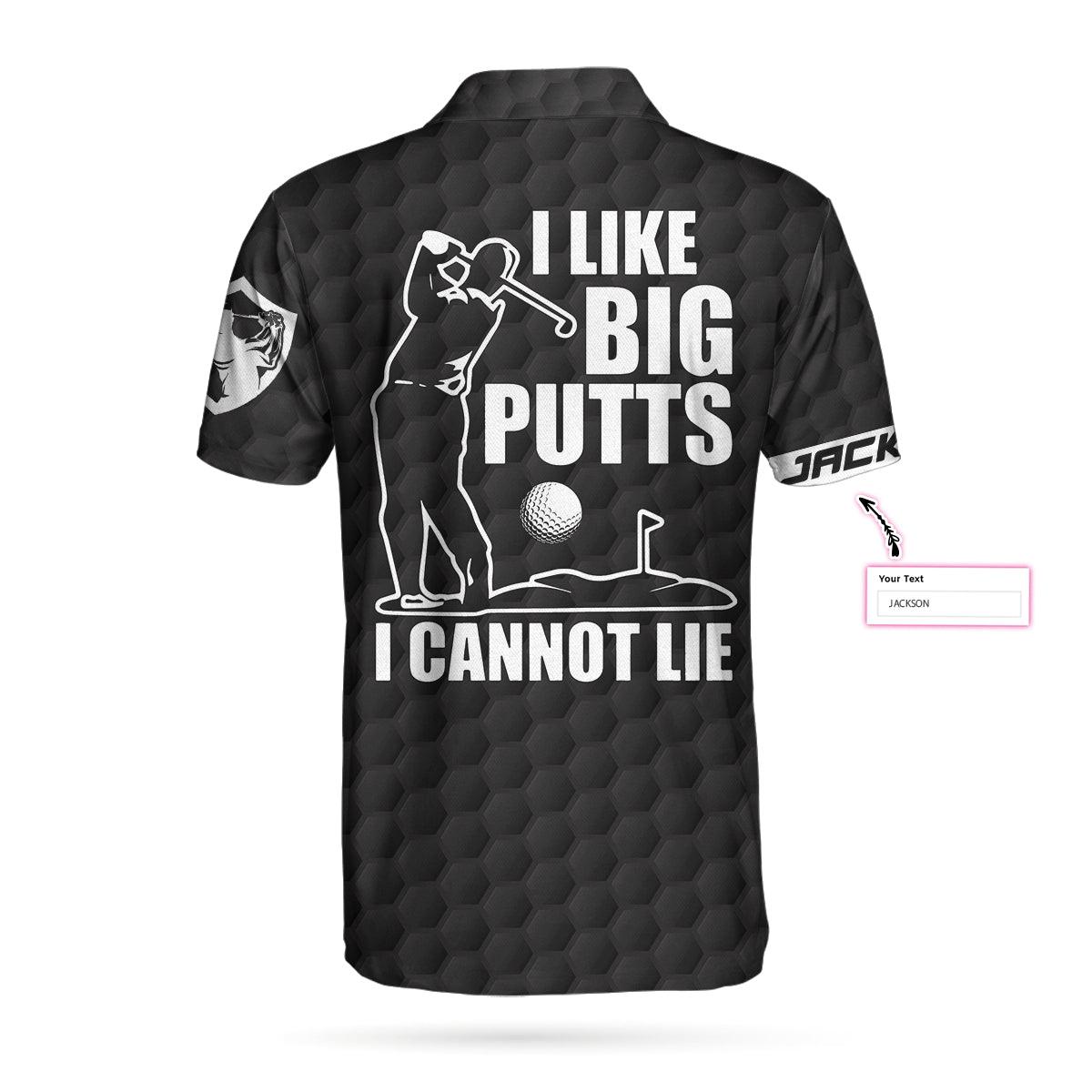 Men Golf Polo Shirt - Personalized Golf Gift, I Like Big Putts I Cannot Lie Custom Polo Shirt, Best Golf Shirt For Men, Golfers - Amzanimalsgift