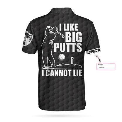 Men Golf Polo Shirt - Personalized Golf Gift, I Like Big Putts I Cannot Lie Custom Polo Shirt, Best Golf Shirt For Men, Golfers - Amzanimalsgift
