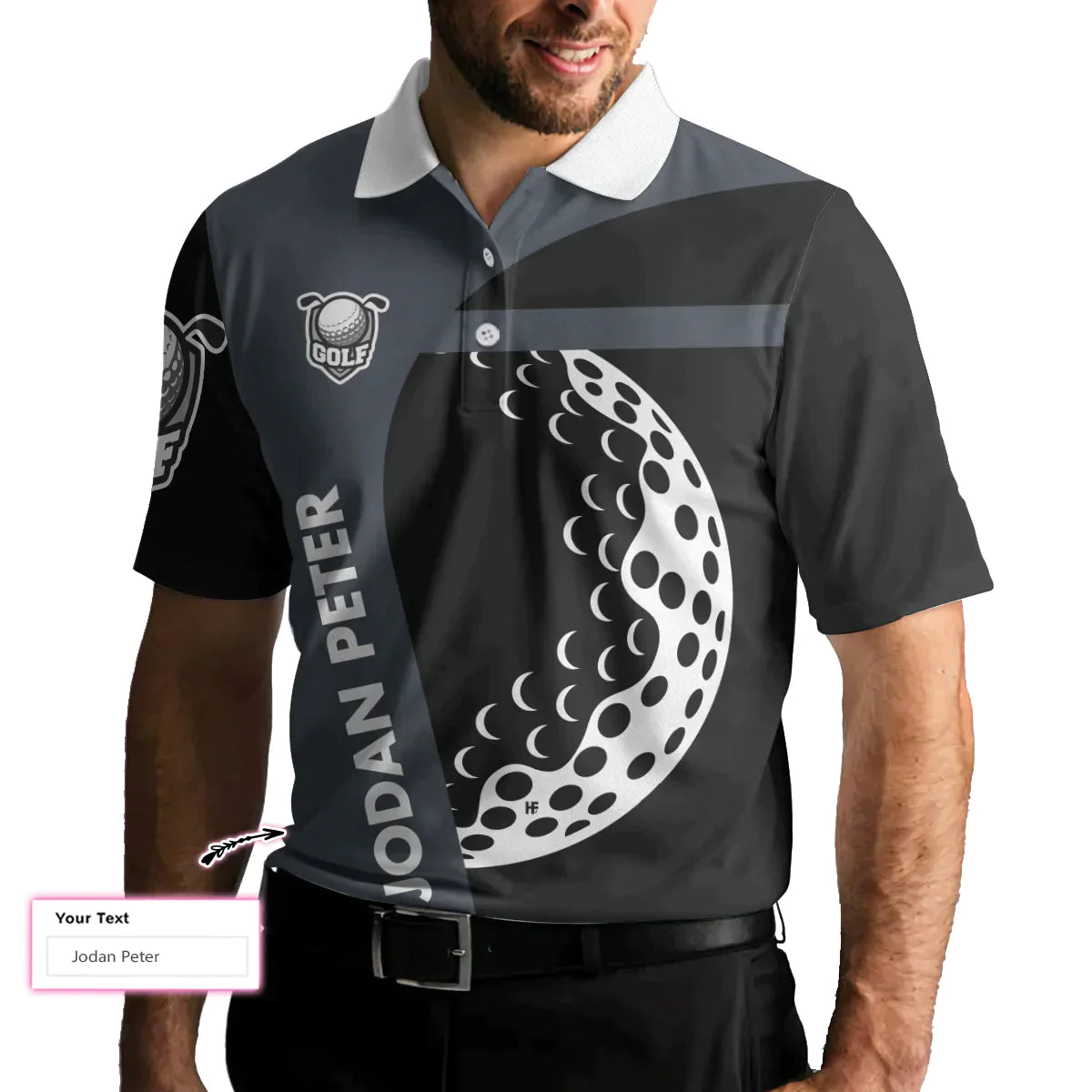Men Golf Polo Shirt - Personalized Golf Men Polo Shirt, I Play Golf Because I Love It Shirt For Men Custom Polo Shirt For Men, Gift For Male Golfers - Amzanimalsgift