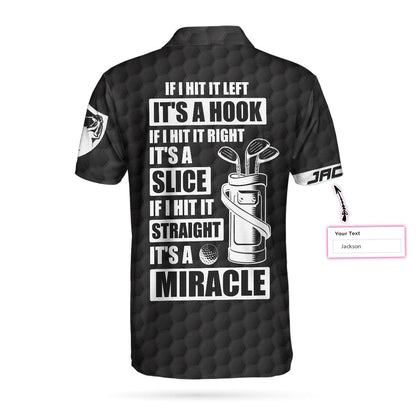 Men Golf Polo Shirt - Personalized Golf Men Polo Shirt, If It Hit Left Black American Flag Men Golf Polo Shirt - Perfect Polo Shirt For Men, Golfers - Amzanimalsgift