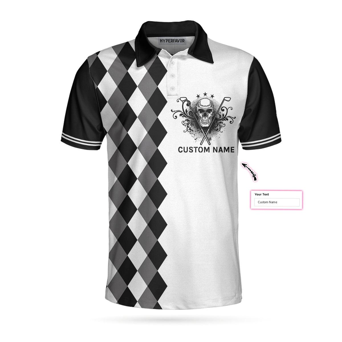 Men Golf Polo Shirt - Skull Golf Custom Name Polo Shirt, Sleep With Golfer We Know How To Treat A Nice Hole Golf Custom Polo Shirt For Golfers - Amzanimalsgift