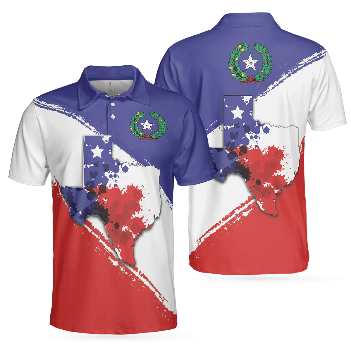 Men Golf Polo Shirt - Texas Flag All Over Print Polo Shirt For Golf,Texas Map And Flag Polo Shirt,Texas Proud Shirt For Men - Perfect Gift For Men, Golfers - Amzanimalsgift