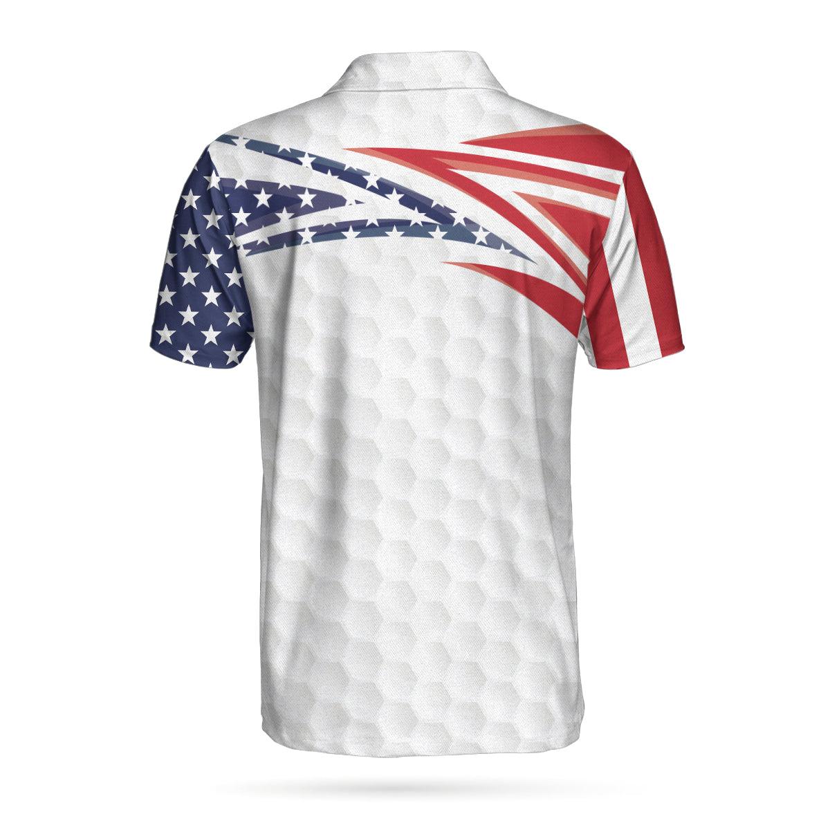 Men Golf Polo Shirt - The Nineteenth Hole Custom Polo Shirt, Personalized American Flag Golfer Polo Shirt, Best Golf Shirt - Perfect Gift For Men - Amzanimalsgift