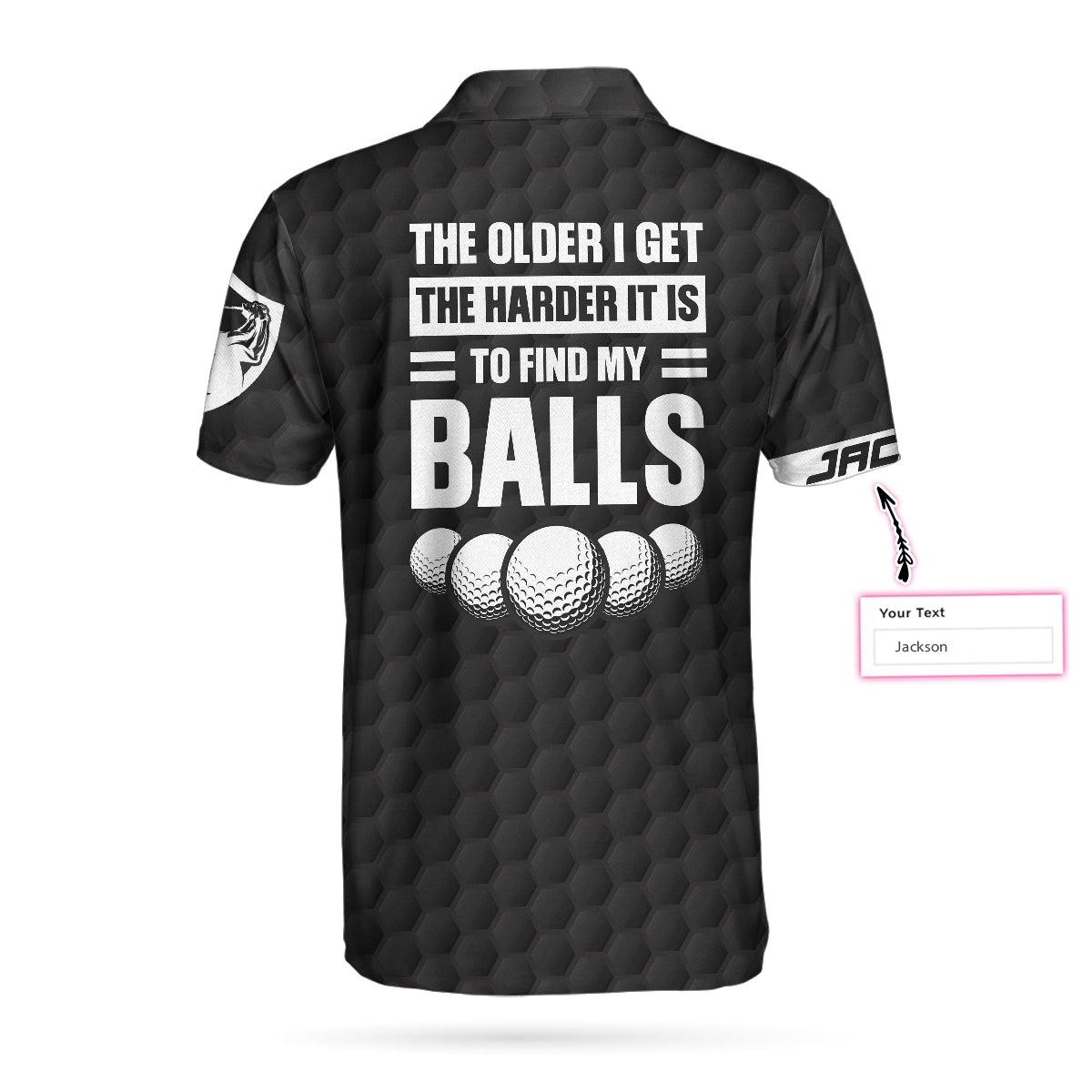 Men Golf Polo Shirt - The Older I Get Custom Polo Shirt, Personalized Black American Flag Polo Shirt, Best Golf Shirt - Perfect Gift For Men - Amzanimalsgift
