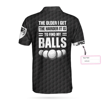 Men Golf Polo Shirt - The Older I Get Custom Polo Shirt, Personalized Black American Flag Polo Shirt, Best Golf Shirt - Perfect Gift For Men - Amzanimalsgift