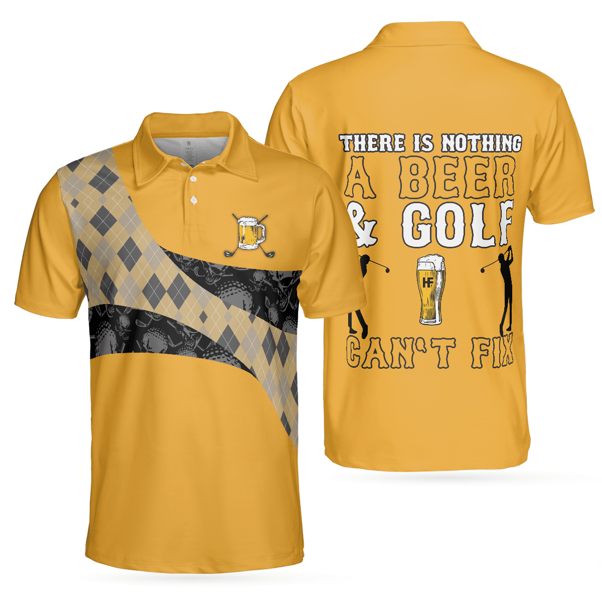 Men Golf Polo Shirt - There Is Nothing A Beer And Golf Can't Fix Polo Shirt - Perfect Gift For Men - Amzanimalsgift