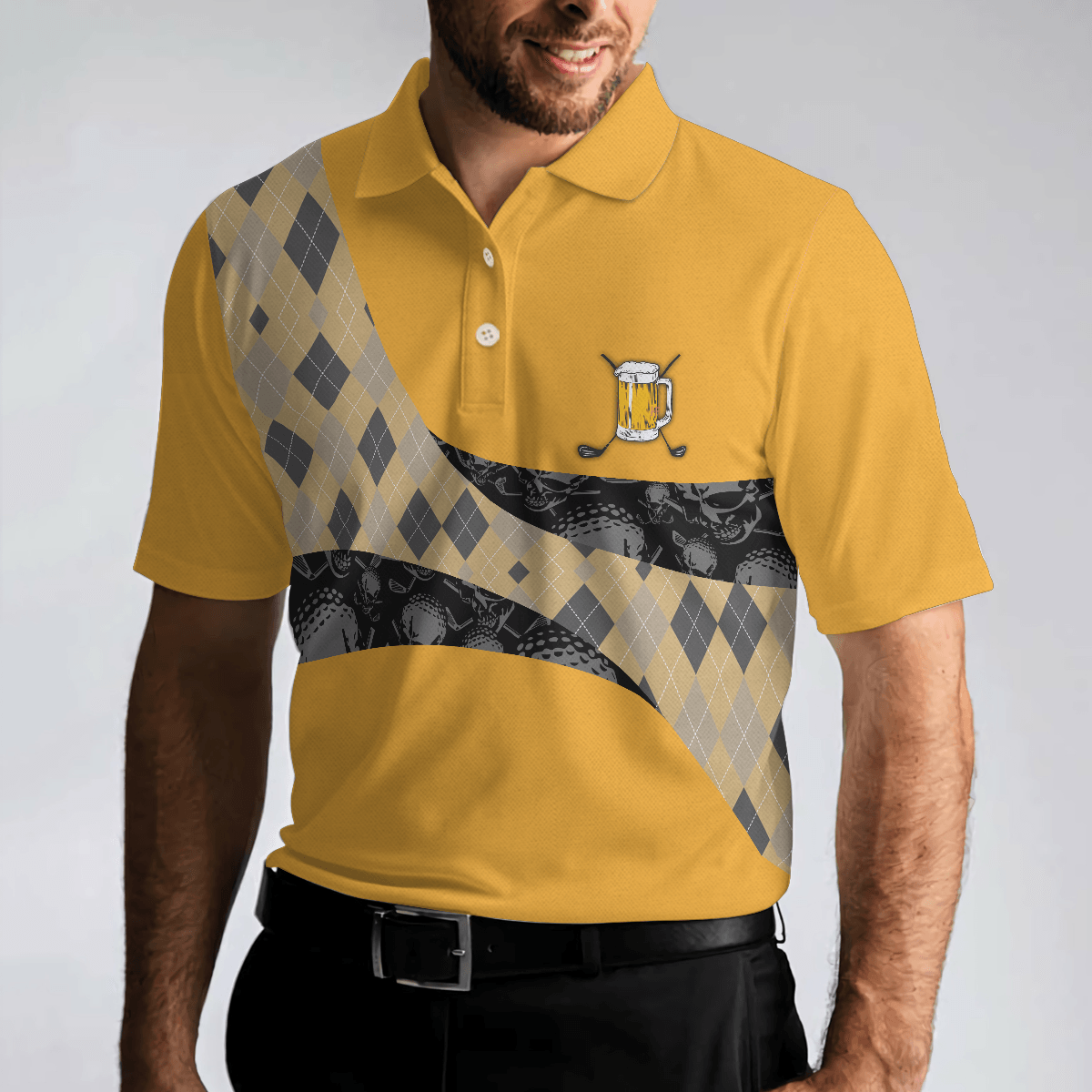 Men Golf Polo Shirt - There Is Nothing A Beer And Golf Can't Fix Polo Shirt - Perfect Gift For Men - Amzanimalsgift