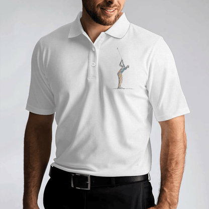 Men Golf Polo Shirt - Things My Dad Love Golfing And Bourbon Whiskey Golf Polo Shirt, White Drinking Golfer Polo Shirt For Men, Golfers - Amzanimalsgift