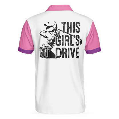 Men Golf Polo Shirt - This Girl's Got Drive Women Polo Shirt, Pink Leopard Golf Shirt For Female Golfers - Perfect Gift For Men, Golfers - Amzanimalsgift