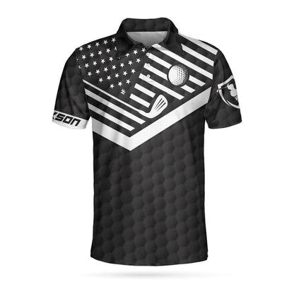 Men Golf Polo Shirt - This Is How We Roll Custom Polo Shirt, Personalized Black American Flag Polo Shirt, Camping Shirt For Men - Perfect Gift For Men - Amzanimalsgift