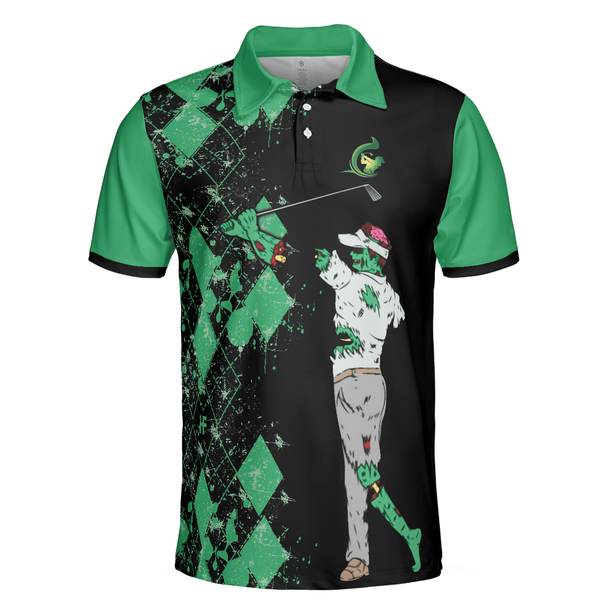 Men Golf Polo Shirt - Today's Forecast For Zombie Golfer Golf Polo Shirt, Smart Men Golf Polo Shirt - Perfect Gift For Men, Golf Lover - Amzanimalsgift