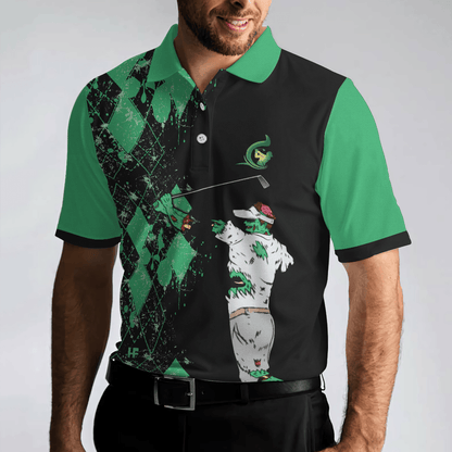 Men Golf Polo Shirt - Today's Forecast For Zombie Golfer Golf Polo Shirt, Smart Men Golf Polo Shirt - Perfect Gift For Men, Golf Lover - Amzanimalsgift