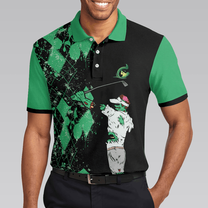 Men Golf Polo Shirt - Today's Forecast For Zombie Golfer Golf Polo Shirt, Smart Men Golf Polo Shirt - Perfect Gift For Men, Golf Lover - Amzanimalsgift