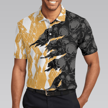 Men Golf Polo Shirt - Who Needs Therapy When You Have Beer & Golf Polo Shirt, Argyle Pattern Shirt Design For Drinking Golfers - Perfect Gift For Men - Amzanimalsgift