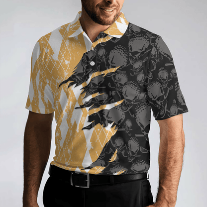 Men Golf Polo Shirt - Who Needs Therapy When You Have Beer & Golf Polo Shirt, Argyle Pattern Shirt Design For Drinking Golfers - Perfect Gift For Men - Amzanimalsgift