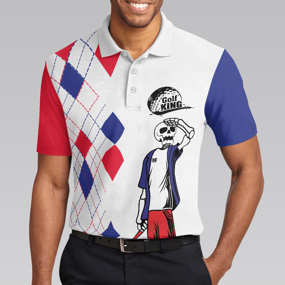 Men Golf Polo Shirt,The Older I Get The Harder It Is To Find My Balls Golf Polo Shirt, Skeleton Golf Shirt Design - Perfect Gift For Men - Amzanimalsgift