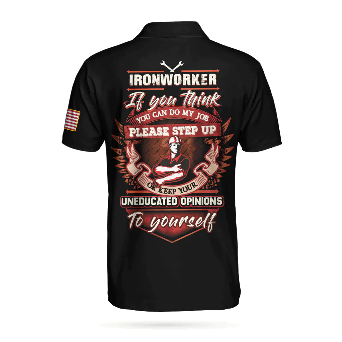 Men Ironworker Polo Shirt - Ironworker Proud Skull Polo Shirt, If You Think You Can Do My Job Skull Polo Shirt, Ironworker Shirt For Men - Amzanimalsgift