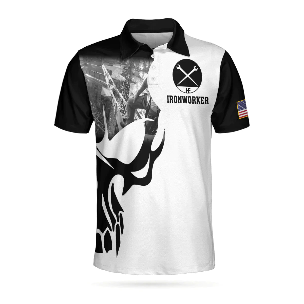 Men Ironworker Polo Shirt - Ironworker Proud Skull Polo Shirt, If You Think You Can Do My Job Skull Polo Shirt, Ironworker Shirt For Men - Amzanimalsgift