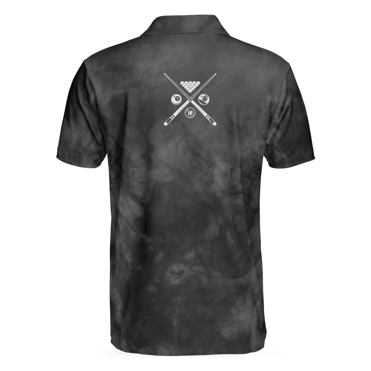 Men Polo Shirt - Billiards On Smoke Background Polo Shirt, Smoke Billiards Player Polo Shirt - Best Billiards Shirt For Men - Amzanimalsgift
