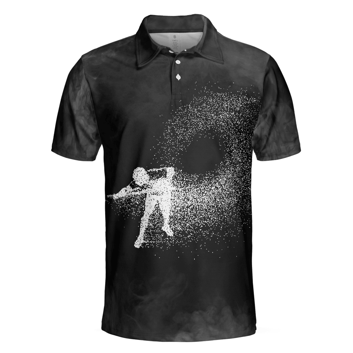 Men Polo Shirt - Billiards On Smoke Background Polo Shirt, Smoke Billiards Player Polo Shirt - Best Billiards Shirt For Men - Amzanimalsgift