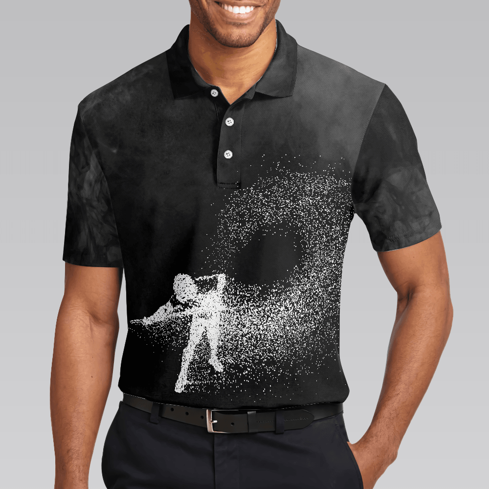 Men Polo Shirt - Billiards On Smoke Background Polo Shirt, Smoke Billiards Player Polo Shirt - Best Billiards Shirt For Men - Amzanimalsgift
