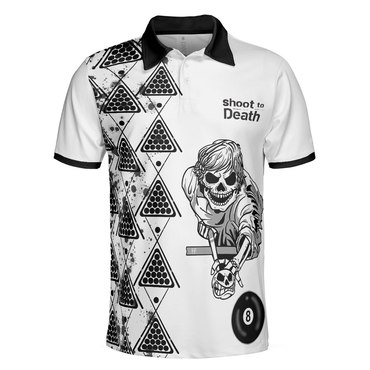 Men Polo Shirt - Billiards To Death Burry Me With Billiards Club Polo Shirt, Cool Skull Polo Shirt Design For Billiards Lovers - Amzanimalsgift