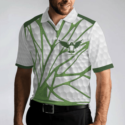Men Polo Shirt - Birdie Chaser Golfer Golf Polo Shirt, White and Green Birdie Golfing Shirt For Men, Best Golf Gift for Golfers - Amzanimalsgift