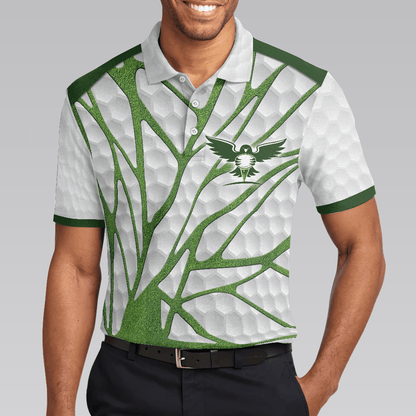 Men Polo Shirt - Birdie Chaser Golfer Golf Polo Shirt, White and Green Birdie Golfing Shirt For Men, Best Golf Gift for Golfers - Amzanimalsgift