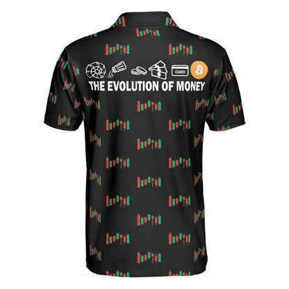 Men Polo Shirt - Bitcoin Trader Investment Polo Shirt, Cryptocurrency Short Sleeve Shirt For Bitcoin Traders, Black Bitcoin Themed Shirt, Best Bitcoin Shirt For Men - Amzanimalsgift