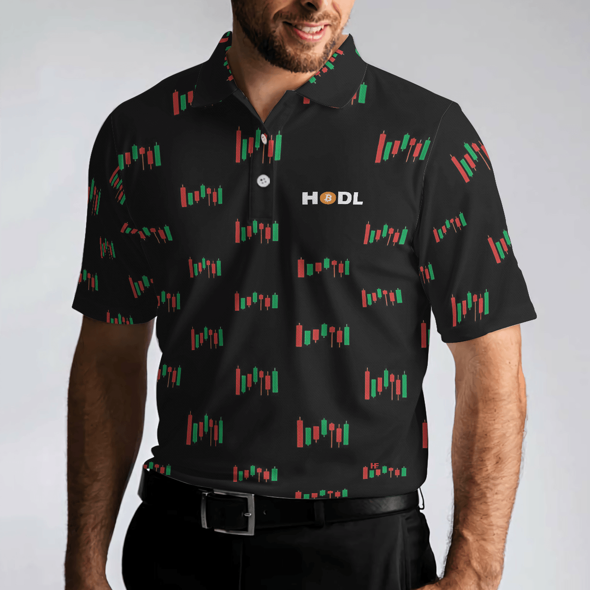 Men Polo Shirt - Bitcoin Trader Investment Polo Shirt, Cryptocurrency Short Sleeve Shirt For Bitcoin Traders, Black Bitcoin Themed Shirt, Best Bitcoin Shirt For Men - Amzanimalsgift