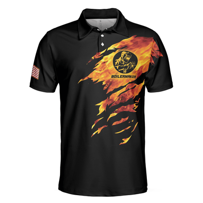 Men Polo Shirt - Boilermaker My Craft Allows Me To Build Anything Polo Shirt, Skull Polo Shirt, Boilermaker Shirt For Men - Amzanimalsgift