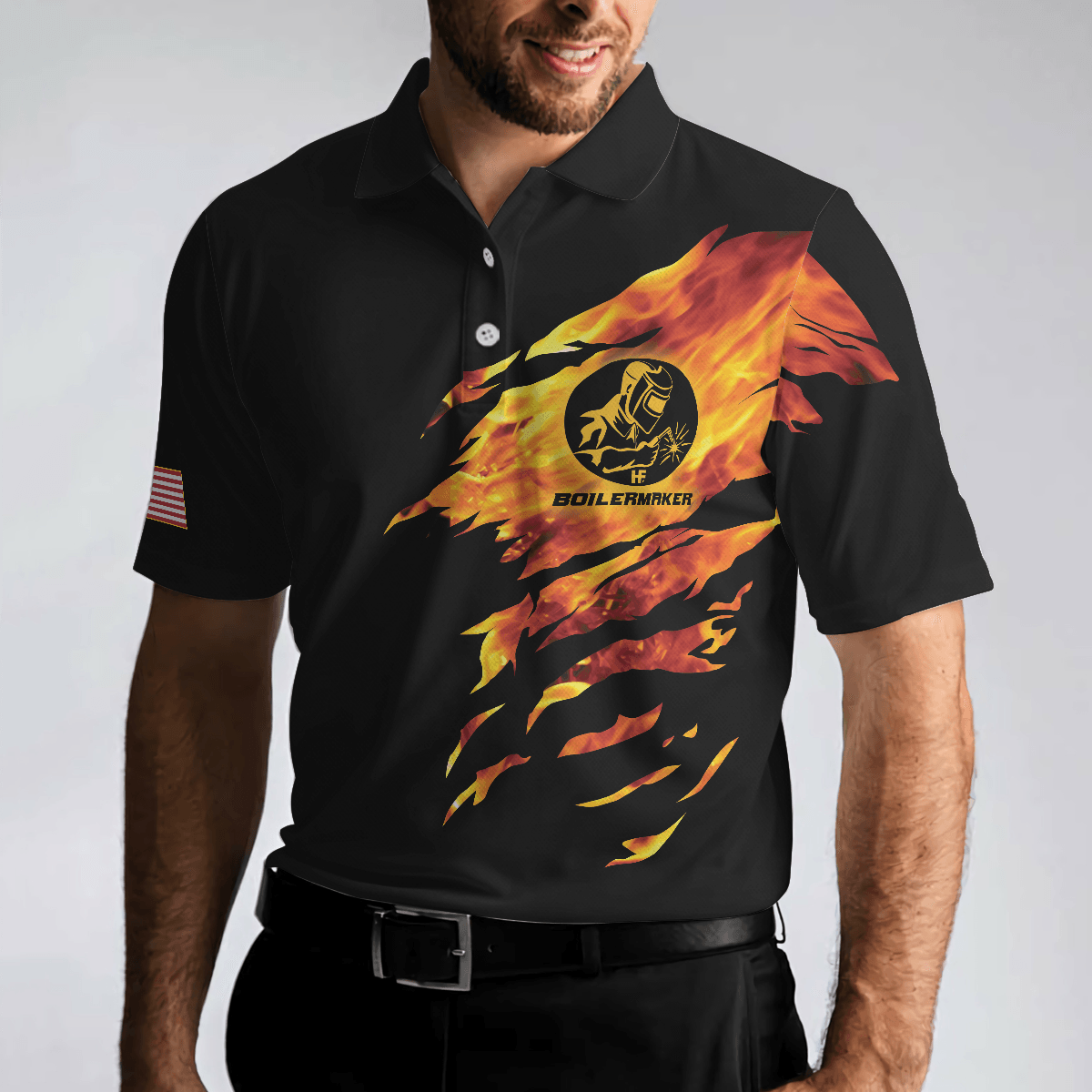 Men Polo Shirt - Boilermaker My Craft Allows Me To Build Anything Polo Shirt, Skull Polo Shirt, Boilermaker Shirt For Men - Amzanimalsgift