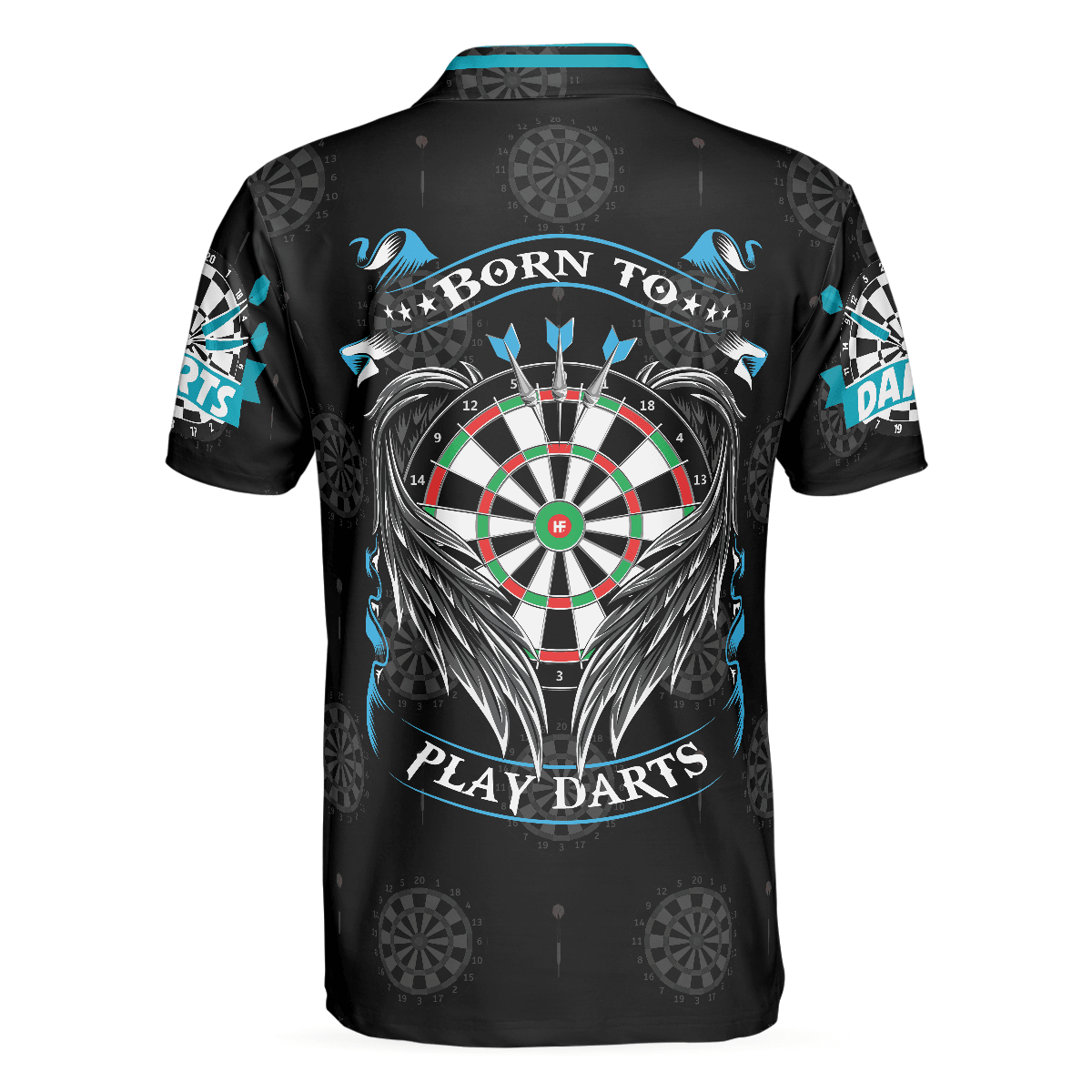 Men Polo Shirt - Born To Play Darts Shirt For Men Polo Shirt, Black Darts Shirt, Top Gift Idea For Male Darts Players - Best Polo Shirt For Men - Amzanimalsgift